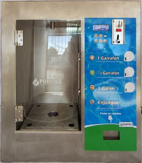 máquina vending de agua da cambio