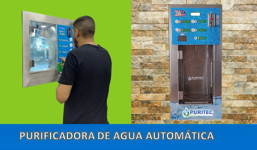 cómo funciona una máquina vending de agua